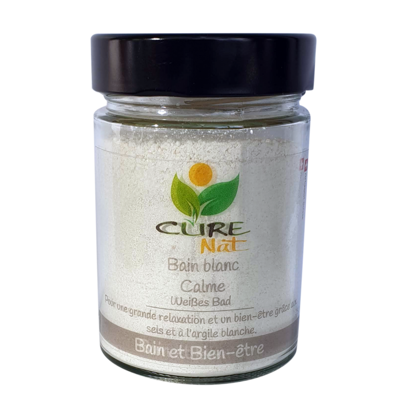 Bademischung, Ruhig (mit weißem Ton) -  275g (Glas) oder 550g (Nachfüllpackung) - Curenat