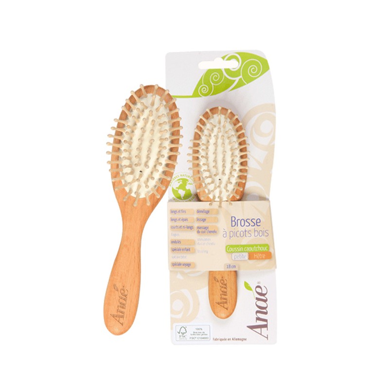 Brosse à cheveux à picots, en hêtre FSC - 18cm - Anaé