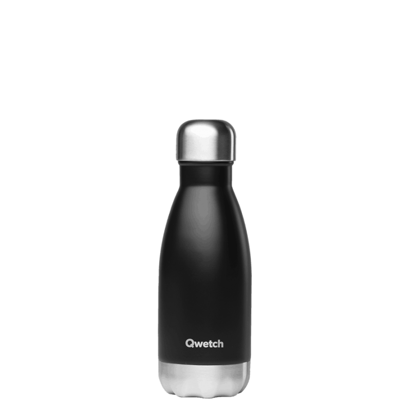 Bouteille en inox isotherme à double paroi, Originals Noir - 260ml - Qwetch 