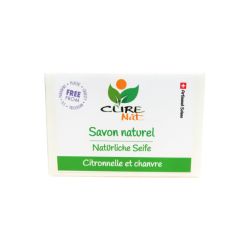 Schweizer Naturhandwerkliche Seife, Zitronengras und Hanf - 95g - Curenat