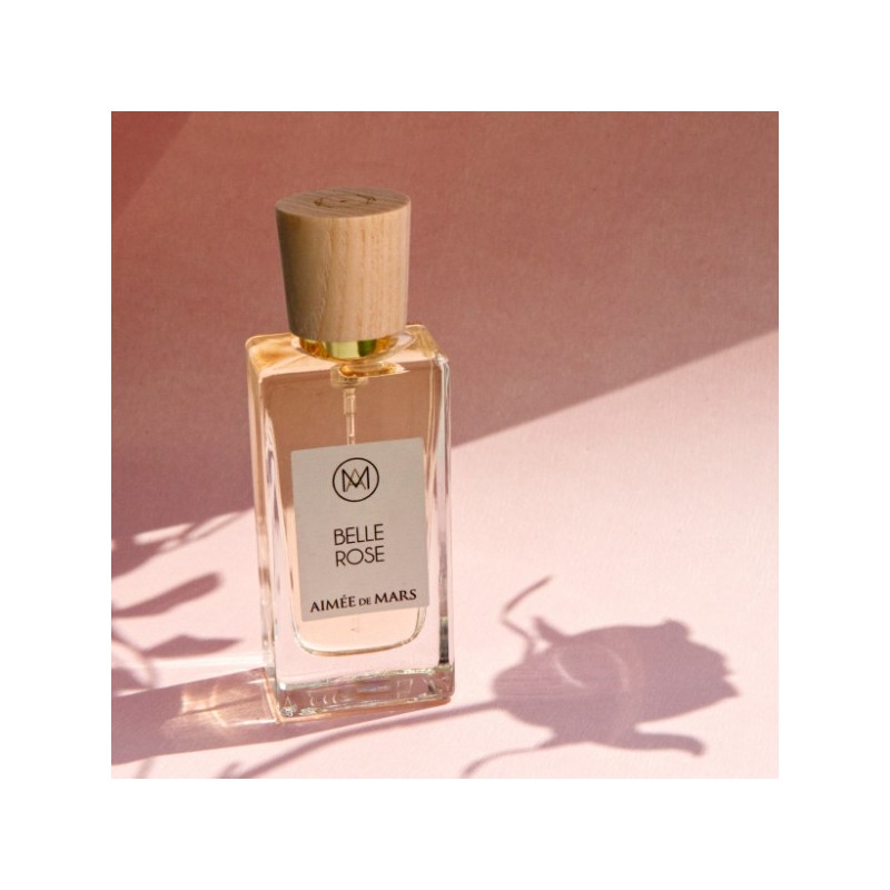 Eau de parfum, "Belle Rose" con acqua di sorgente e oli essenziali, Vegan e 96% naturale - 30ml - Aimée de Mars