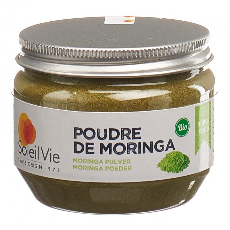 Moringa organica in polvere, un vero concentrato di sostanze nutritive - 80g - Soleil Vie