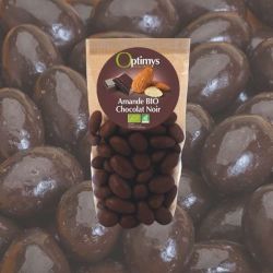 Délice Bio aux amandes enrobés au chocolat noir - 150g - Optimys