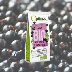 Baies de Cassis séchées Bio, la petite baie délicieusement acidulée - 180g - Optimys