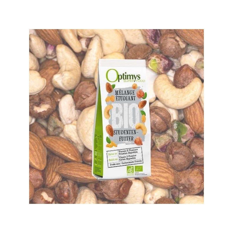 Studenten-Trockenfrüchte-Mix, zum Auffüllen mit Energie - 200g - Optimys
