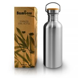 Bouteille en inox avec bouchon en bambou - MOD - Bambaw