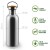 Bottiglia in acciaio inox con tappo in bambù - 1000ml - Bambaw