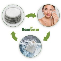 Lingettes démaquillantes lavables en bambou - Boites de 10 disques - Bambaw
