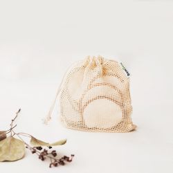 Lingettes démaquillantes lavables en bambou - 8 douces, 2 exfoliantes + filet de lavage - Bambaw