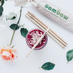 Set di paglia di bambù riutilizzabile, MOD + coperchio + spazzola - Bambaw