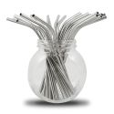 Edelstahlstroh versilbert - lose, 1 Stck - Bambaw