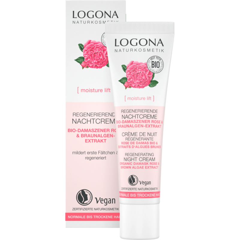 Crème de Nuit régénérante Bio à la Rose de Damas - 30ml - Logona