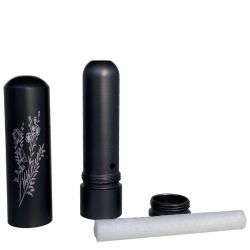 Inhalateur d'huiles essentielles INALIA en aluminium, avec mèche en coton, Gris - 1pce - InnoBiz