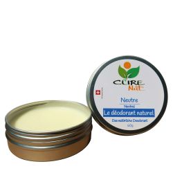 Déodorant crème BIO au bicarbonate, Neutre, sans parfum - 60g - Curenat