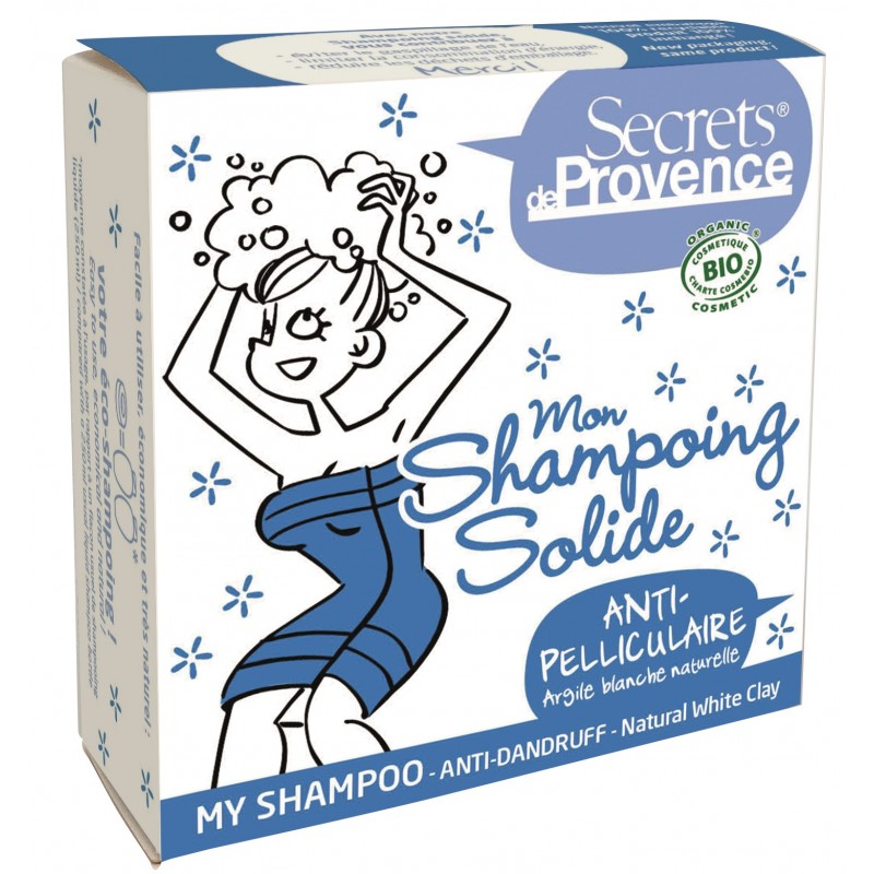 Mon shampoing solide BIO, Anti-pelliculaire au bois de Panama - 85g - Secrets de Provence