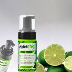 PURE PLAYER, Schiuma detergente - Purifica, tonifica, strofina - 100ml - ManEtik