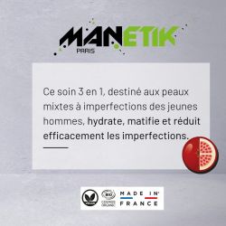 PERFECT & MAT, Soin perfecteur 3 en 1, pour jeunes hommes - 50ml - ManEtik