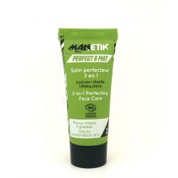PERFECT & MAT, 3 in 1 Perfector Care, per giovani uomini - Formato di viaggio 50ml - ManEtik