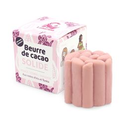 Beurre de cacao rose BIO solide - Visage, corps et massages - 55g - Lamazuna