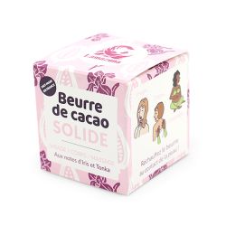 Burro di cacao rosa biologico solido - viso, corpo e massaggio - 55g - Lamazuna