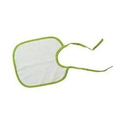 3 Bavoirs en coton BIO avec bordures de couleurs - 32x27cm - Zélio