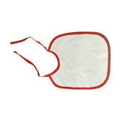 3 Bavoirs en coton BIO avec bordures de couleurs - 32x27cm - Zélio