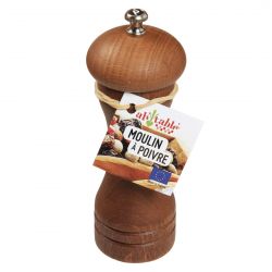 Macinapepe in legno di faggio e meccanismo in acciaio - 13cm - Ah Table