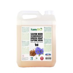 Savon Noir BIO Suisse, 100% Huile de Lin - 5 Litres - SanyBio (Scientia Natura)