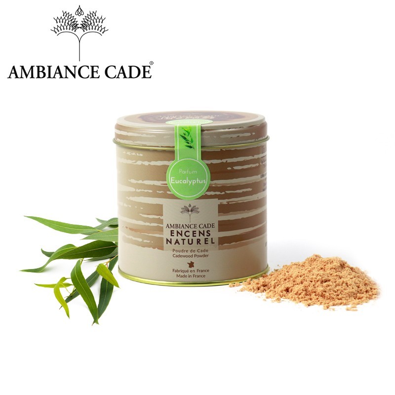 Polvere di legno naturale di Cade con Eucalipto (incenso naturale) - 90gr - Ambiance Cade