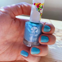 Abziehbarer Nagellack für Kinder, auf Wasserbasis - Golden Sunlight, rot mit Glitzer - 9ml - SuncoatGirl