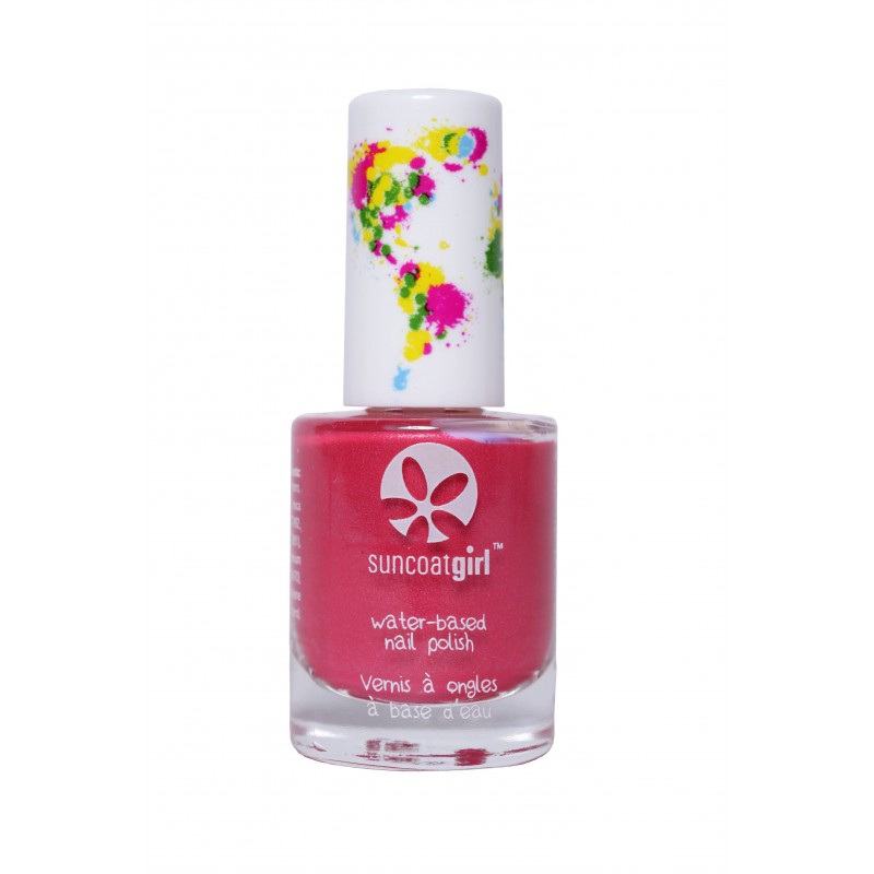 Vernis à ongles pelable pour enfants à base d'eau, sans solvants - Apple Blossom, hot pink - 9ml - SuncoatGirl