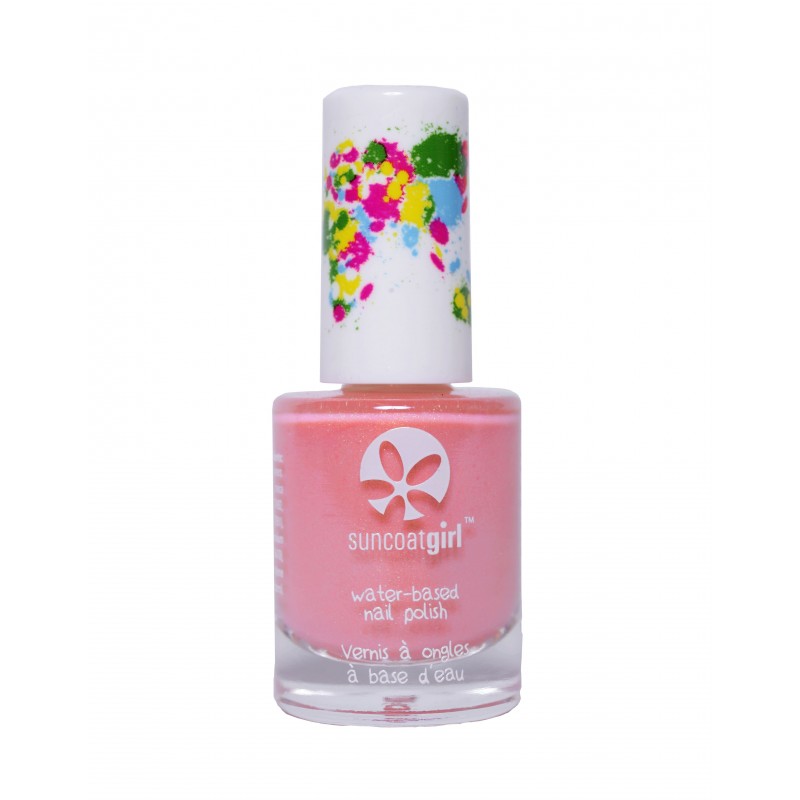Smalto per unghie per bambini a base d'acqua, senza solventi, pelabile - Ballerina Beauty, true pink - 9ml - SuncoatGirl