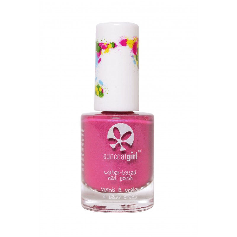 Smalto per unghie per bambini a base d'acqua, senza solventi, pelabile - Forever Fuchsia - 9ml - SuncoatGirl