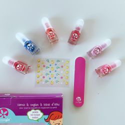 Set abziehbarer Nagellack auf Wasserbasis für Kinder - Mini Mani (12 Free + Vegan) - 6x2ml - SuncoatGirl