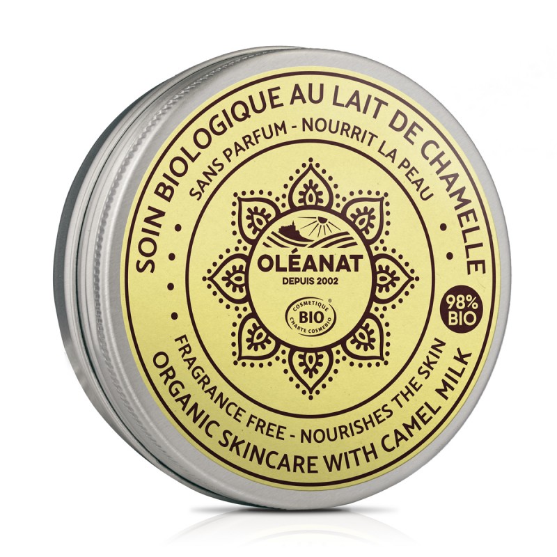 Balsamo biologico con latte di cammello per viso e corpo, senza profumo - 50ml - Oléanat