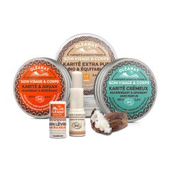 Beurre de karité extra-pur BIO, équitable et sans parfum - 100ml - Oléanat