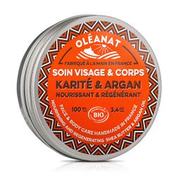 Beurre de karité & Argan BIO pour coprs et visage - 100 ml - Oléanat