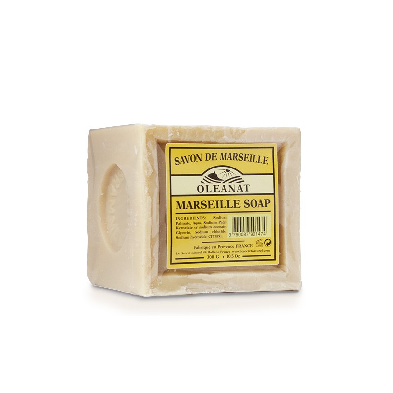 Authentique savon de Marseille, Beige, sans parfum  - 300g - Oléanat