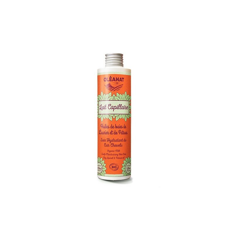 Bio-Haarmilch mit Lorbeer- & Pataua-Öl, beruhigend und feuchtigkeitsspendend - 200ml - Oléanat