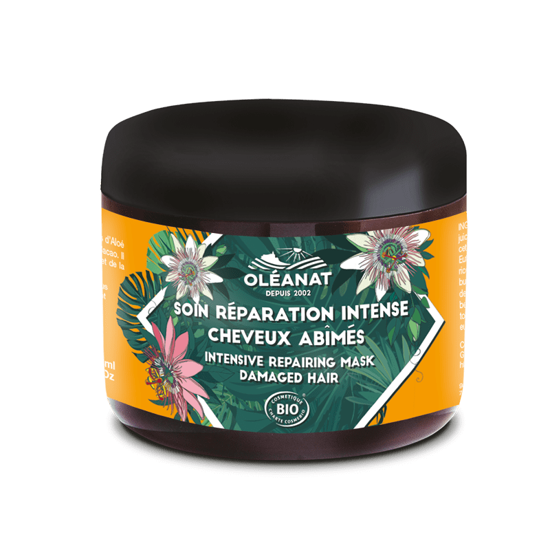 Soin capillaire BIO, réparation intense pour cheveux abîmés - 200ml - Oléanat