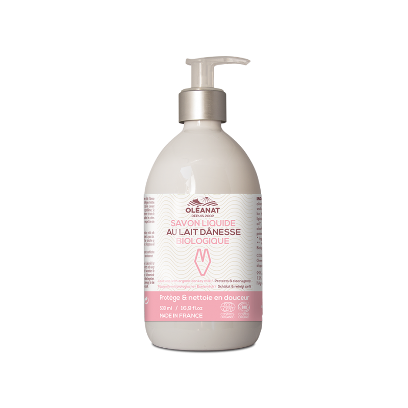Bio-hypoallergene Eselsmilch-Flüssigseife - 500ml - Oléanat