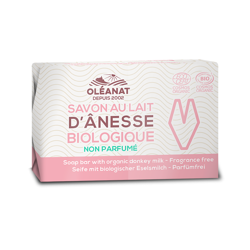 Sapone biologico, Latte d'asino & Karité, non profumato - 100g - Oléanat