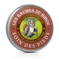 Baume de massage BIO, Soins des Pieds  - 30ml - Les baumes du Hibou