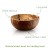 Ciotola in cocco, non lucidata e resistente - 1 pz - Bambaw