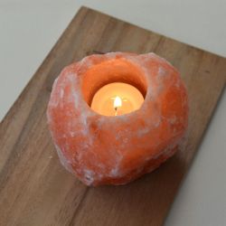 Bougeoir en cristal de sel de l'Himalaya, 1kg - ZEN'Arôme