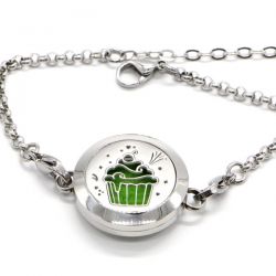 Bracelet d'Aromathérapie en inox, CUP CAKE - ZEN'Arôme