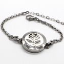 Bracelet d'Aromathérapie en inox, SOLI ROSE - ZEN'Arôme