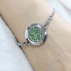 Bracciale in acciaio inossidabile per aromaterapia, VERTIGE - ZEN'Arôme