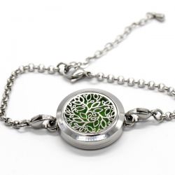 Bracciale in acciaio inossidabile per aromaterapia, VERTIGE - ZEN'Arôme