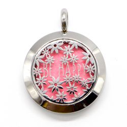 Bracciale in acciaio inossidabile per aromaterapia, BE HAPPY - ZEN'Arôme